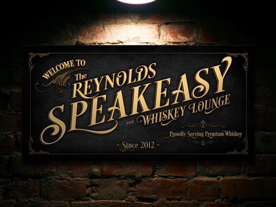 Speakeasy Bar Sign, Bar Wall Decor, Personalized Bar Sign, Vintage Cigar Lounge Speakeasy , Vintage Whiskey Lounge Speakeasy
