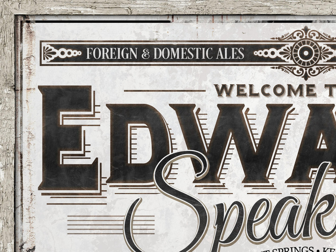 Personalized Speakeasy Sign - Metal or Canvas | Custom Speakeasy Sign | Large Personalized Family Speakeasy Sign | Large Metal Wall Art