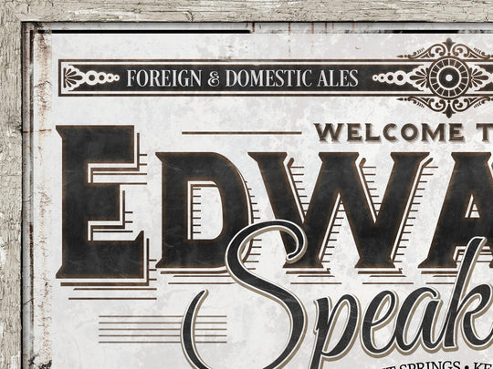 Personalized Speakeasy Sign - Metal or Canvas | Custom Speakeasy Sign | Large Personalized Family Speakeasy Sign | Large Metal Wall Art