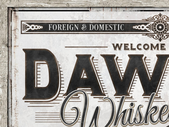 Personalized Whiskey Bar Sign - Metal or Canvas | Custom Whiskey Bar Sign | Personalized Family Whiskey Sign | Large Metal Wall Art