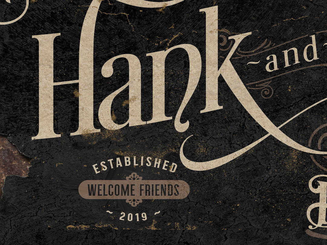 Vintage Home Theater Sign - Metal or Canvas | Custom Theater Lounge Sign | Farmhouse Sign | Family Theater Decor | Custom Theater Sign