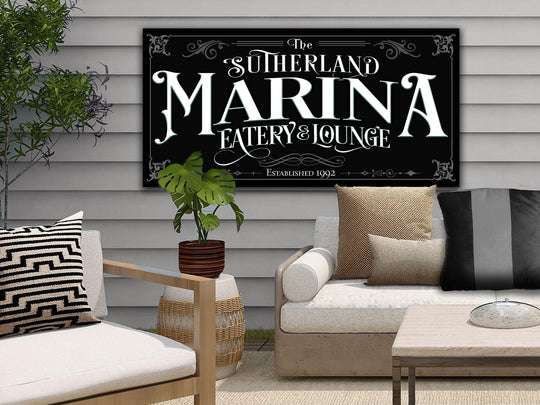 Personalized Lake House Marina Sign | Custom Family Marina Sign | Family Marina Lake House | Summer Lake House Decor | Custom Lake Sign