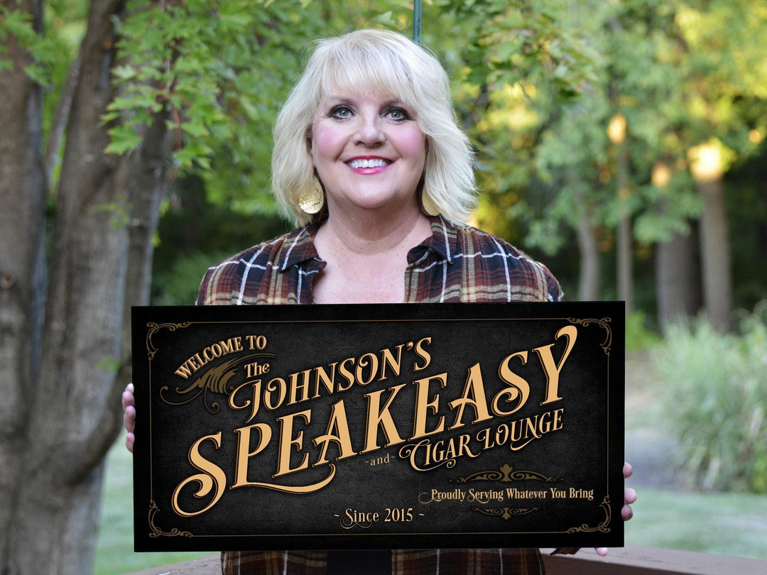Speakeasy Bar Sign, Bar Wall Decor, Personalized Bar Sign, Vintage Cigar Lounge Speakeasy , Vintage Whiskey Lounge Speakeasy