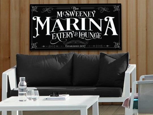 Personalized Lake House Marina Sign | Custom Family Marina Sign | Family Marina Lake House | Summer Lake House Decor | Custom Lake Sign