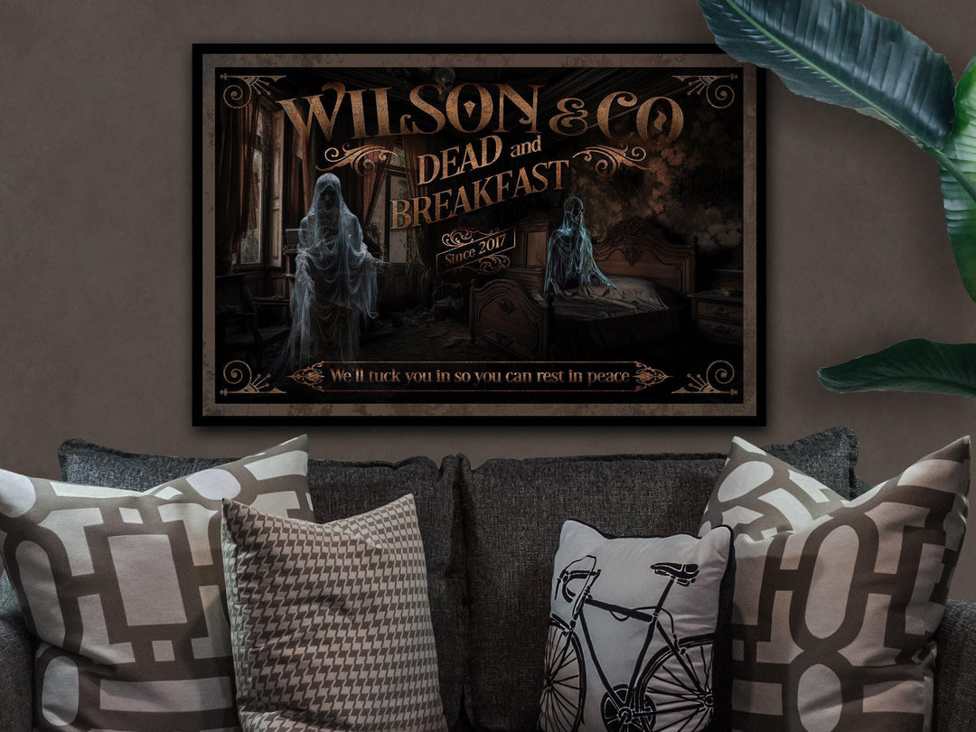 Dead and Breakfast Halloween Sign | Creepy Halloween Sign | Halloween Ghost Sign | Scary Halloween Sign | Outdoor or Indoor Halloween Sign