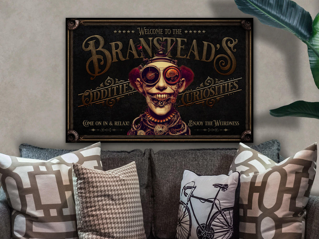 Steampunk | Steampunk Decor | Steampunk Personalized with Last Name | Steampunk Wall Art | Steampunk Wall Decor | Steampunk Game Room