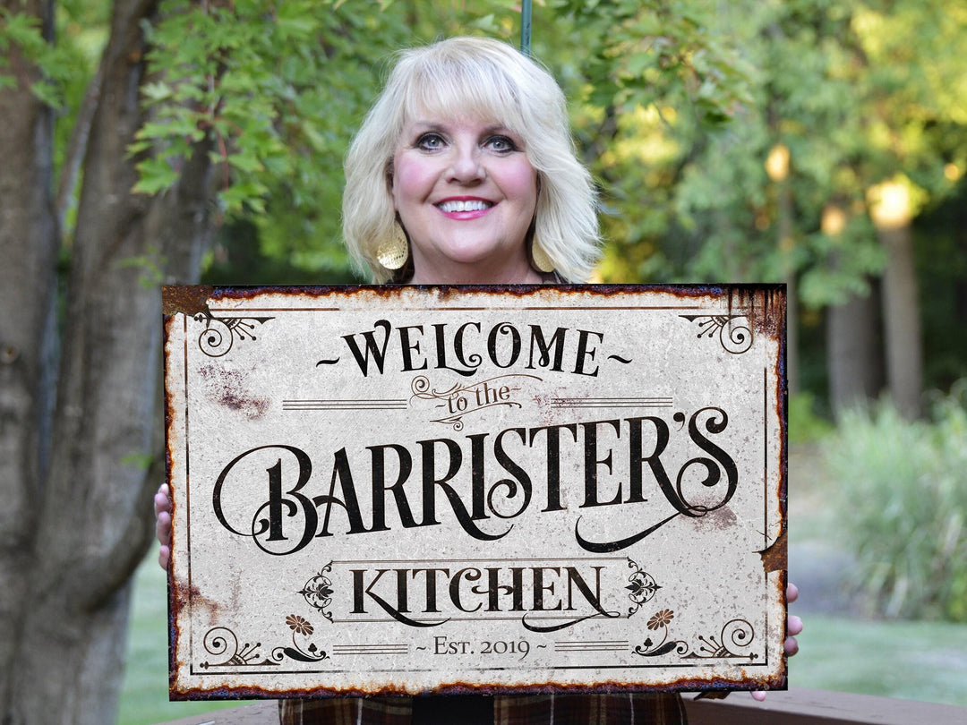 Personalized Family Kitchen Sign | Family Name Kitchen Sign | Welcome Sign | Farmhouse Wall Decor | Distressed Farmhouse Kitchen Sign