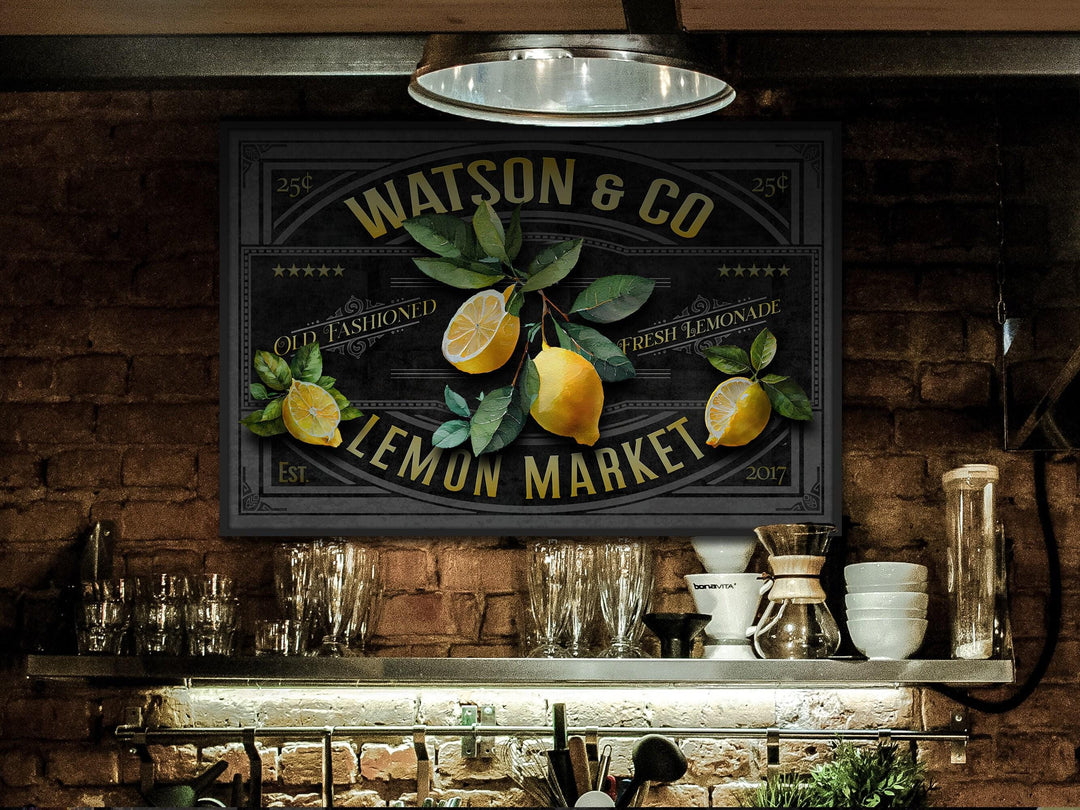 Lemon Decor | Lemon Sign | Lemon Market | Metal Decor | Porch Sign | Summer Sign | Family Name sign | Lemon