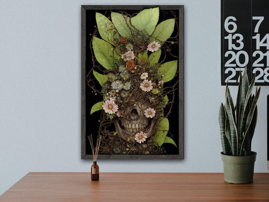 Sugar Skull | Skull Decor Sign | Spring Sign | Sugar Skull Sign | Flower Sign | Springtime Sign | Metal Print