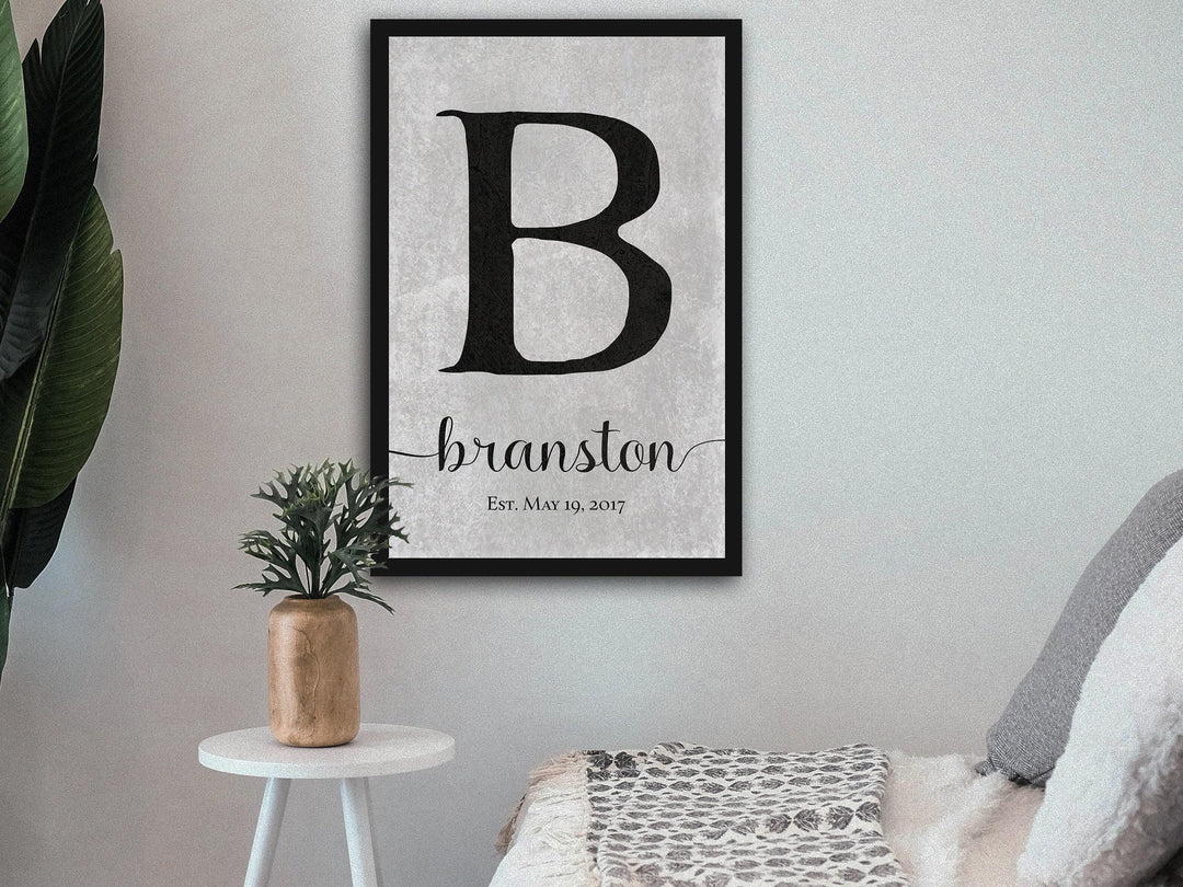 Family Name Sign | Last Name Sign | Modern Farmhouse | Established Sign | Farmhouse Decor | Metal Monogram Sign | Indoor/Outdoor Name Sign