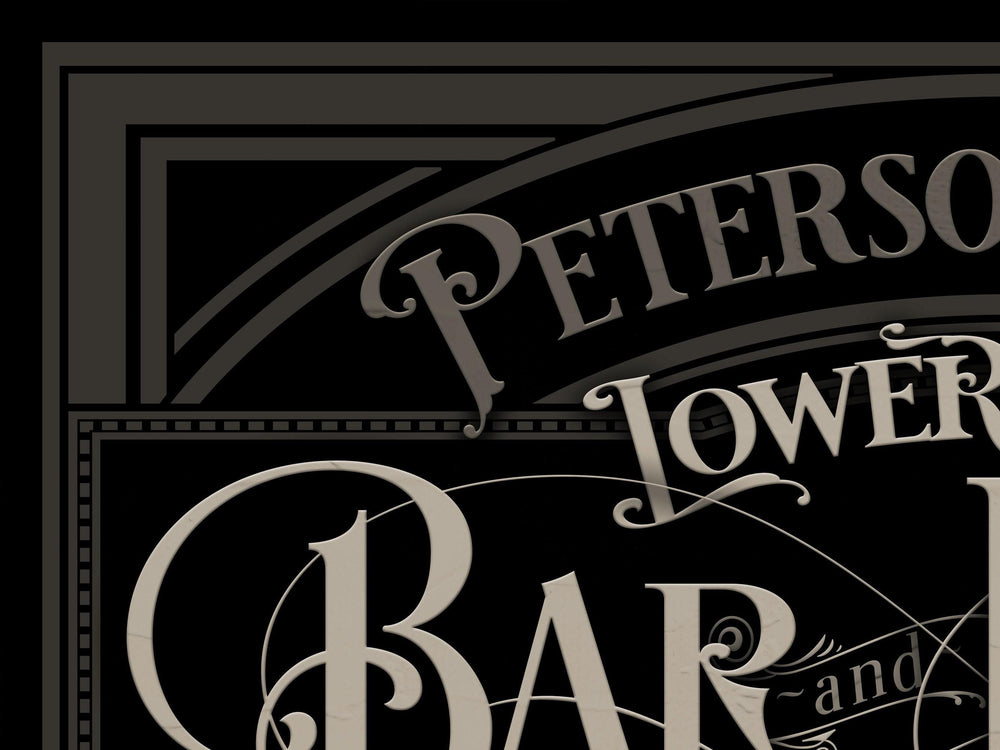 Personalized Lower Level Bar Sign, Family Bar Sign, Family Name Sign, Personalized Bar Sign, Basement Bar, Metal Sign, Canvas Sign