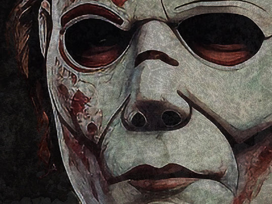 Michael Myers Halloween Sign, Creepy Halloween Sign, Custom Halloween Sign, Scary Sign, Large Canvas or Metal