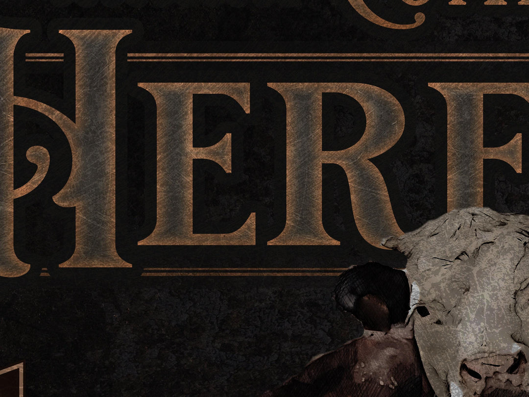 Hereford Cattle Sign | Hereford Cattle Ranch Sign | Cattle Farm Sign | Vintage Hereford Farm Sign | Farmhouse Cattle Sign | Metal Print