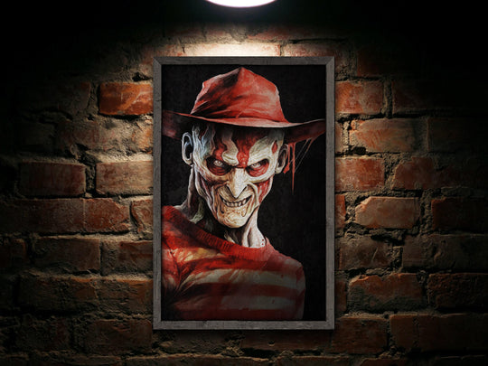 Freddy Halloween Sign, Creepy Halloween Sign, Custom Halloween Sign, Scary Sign, Large Canvas or Metal