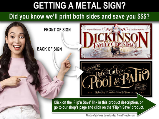 a woman pointing at a sign that says, did you know we&#39;ll print