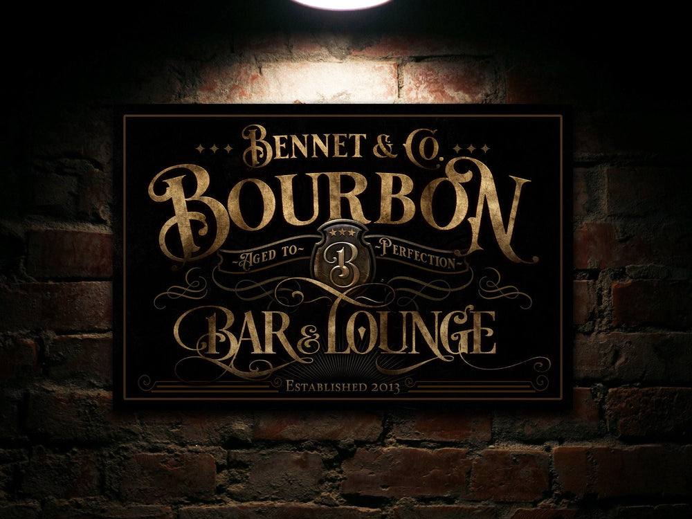 Personalized Bourbon Bar & Lounge Sign | Bourbon Bar Sign | Bourbon Lounge Sign | Rustic Bourbon Sign | Vintage Bourbon Bar Sign