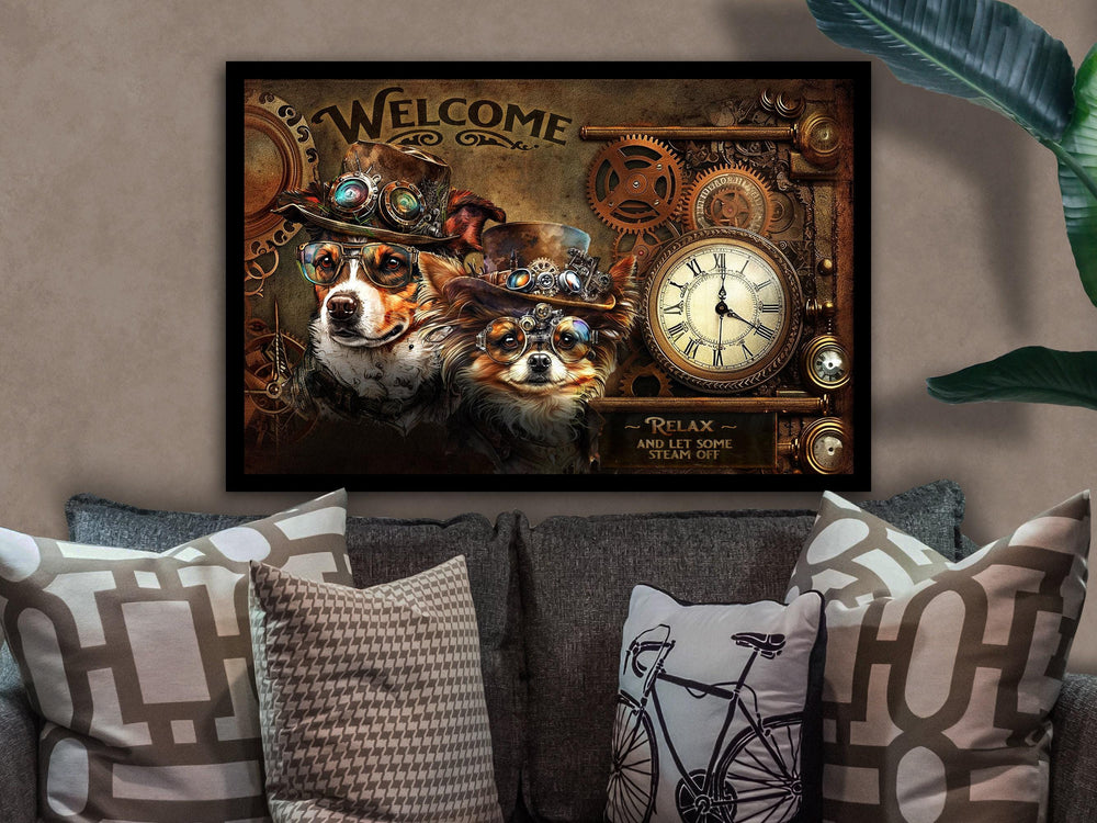 Steampunk | Steampunk Decor | Steampunk Metal Wall Art| Steampunk Puppy Dog Wall Art | Steampunk Wall Decor | Steampunk Metal Sign
