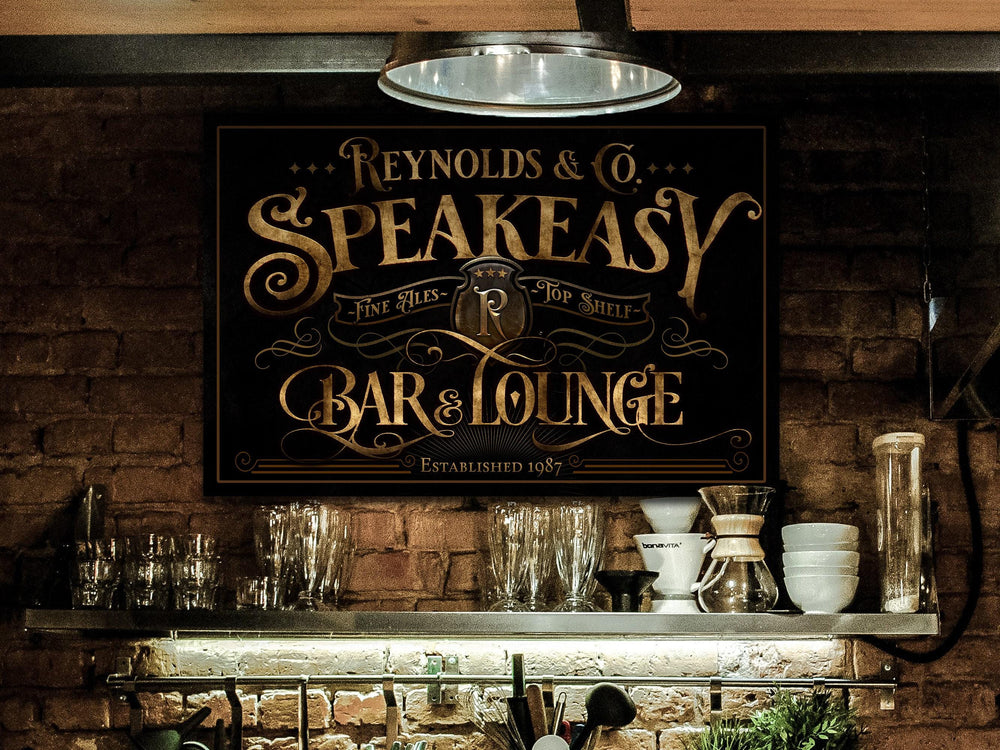 Speakeasy Bar & Lounge Sign | Custom Speakeasy Sign | Family Bar Sign | Family Name Sign | Personalized Bar Sign | Vintage Sign | Metal Sign