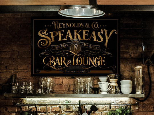 Speakeasy Bar & Lounge Sign | Custom Speakeasy Sign | Family Bar Sign | Family Name Sign | Personalized Bar Sign | Vintage Sign | Metal Sign