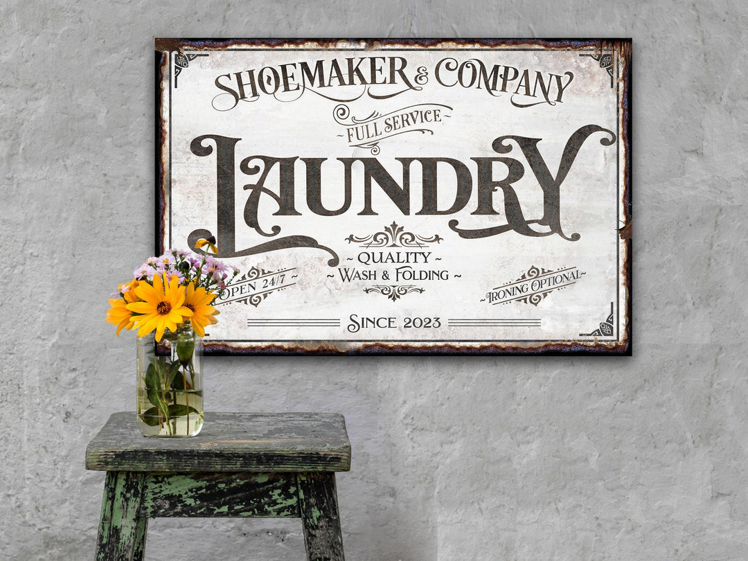 Laundry Room Decor | Laundry Sign | Laundry Room Sign | Laundry Decor | Farmhouse Laundry | Laundry Wall Decor | Family Name sign | Laundry