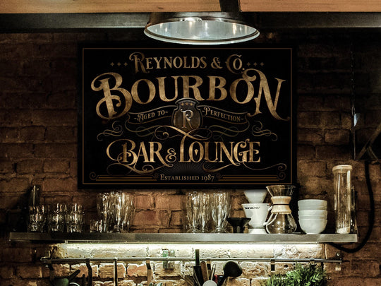 Personalized Bourbon Bar & Lounge Sign | Bourbon Bar Sign | Bourbon Lounge Sign | Rustic Bourbon Sign | Vintage Bourbon Bar Sign