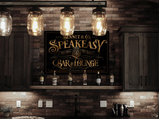 Speakeasy Bar & Lounge Sign | Custom Speakeasy Sign | Family Bar Sign | Family Name Sign | Personalized Bar Sign | Vintage Sign | Metal Sign