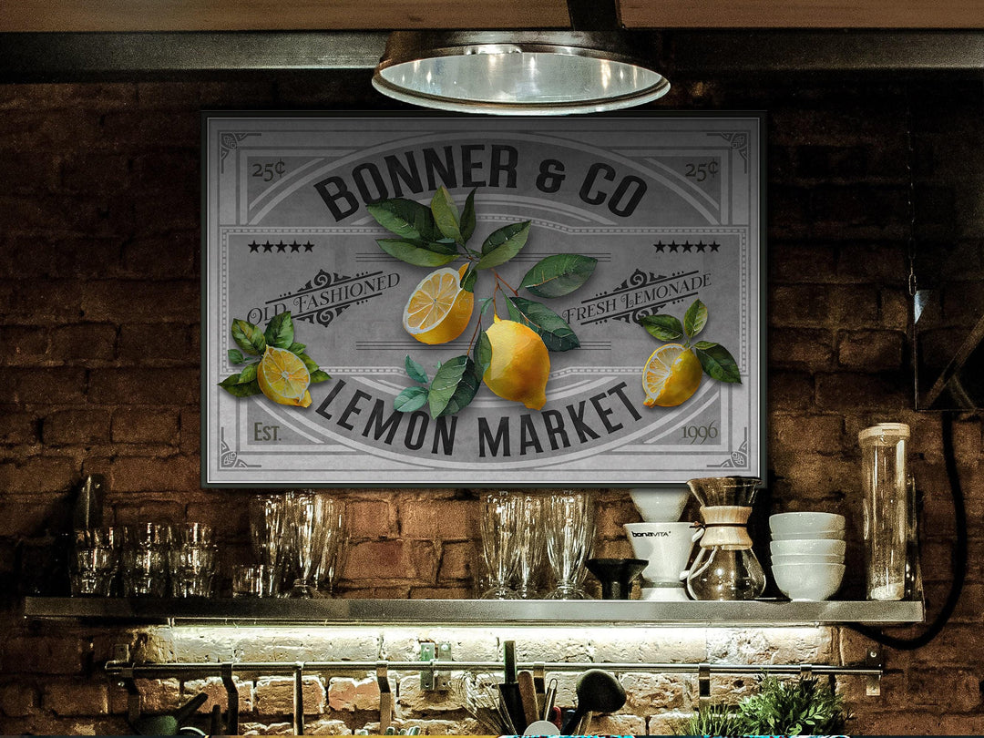 Lemon Decor | Lemon Sign | Lemon Market | Metal Decor | Porch Sign | Summer Sign | Family Name sign | Lemon