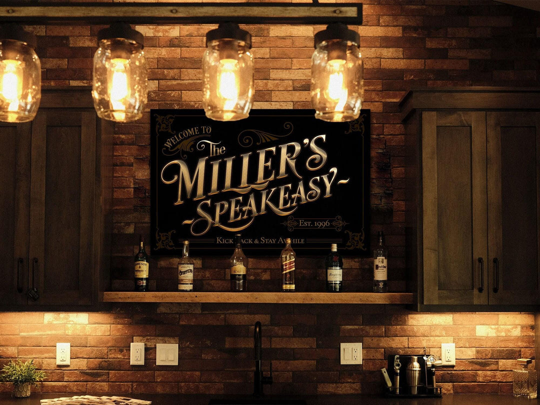 Personalized Speakeasy Sign | Custom Name Speakeasy Sign | Family Speakeasy Sign | Name Sign | Modern Farmhouse Decor | Large Metal Sign