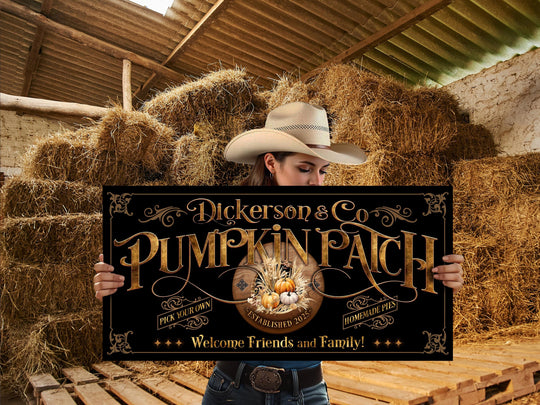Pumpkin Patch Sign | Family Name Pumpkin Sign | Rustic Fall Decor | Autumn Pumpkin Sign | Autumn Farm Wall Decor | Autumn Pumpkin Sign