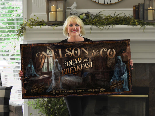 Dead and Breakfast Halloween Sign | Creepy Halloween Sign | Halloween Ghost Sign | Scary Halloween Sign | Outdoor or Indoor Halloween Sign