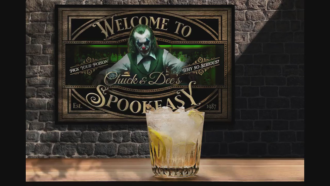 Spookeasy Halloween Sign | Creepy Halloween Sign | Halloween Jocker Sign | Scary Joker Sign | Speakeasy Spookeasy Halloween Sign