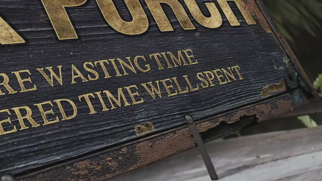 Porch Signs, Porch Sign, Porch Decor , Porch Leaner, Front Porch Sign, Personalized Front Porch Sign, Wasting Time Sign for Porch Decor