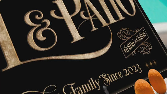 Custom Pool & Patio Sign, Personalized Family Name Metal Signs, Beach House Outdoor Decor