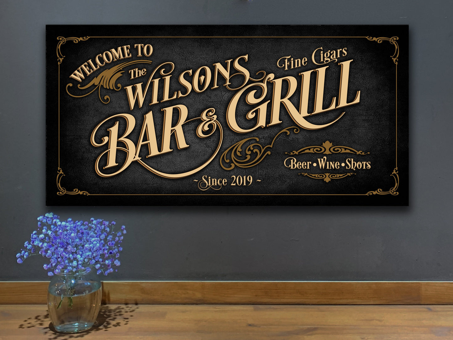 Custom Bar Sign, Bar Wall Decor, Personalized Bar Sign, Vintage Bar Signage