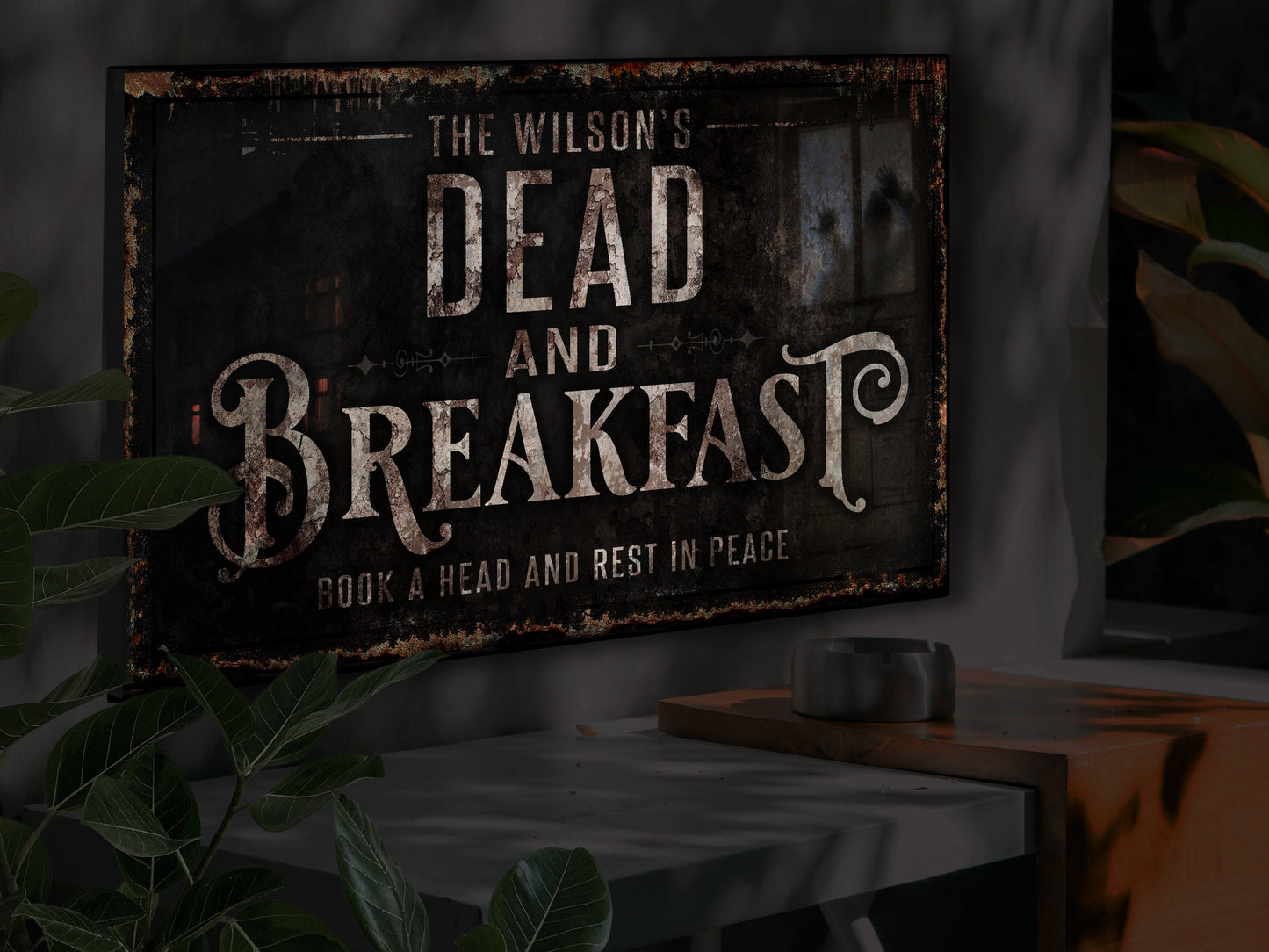 Dead and Breakfast Halloween Sign | Creepy Halloween Sign | Farmhouse Sign | Ranch House Plans | Farm Wall Decor | Distressed Sign