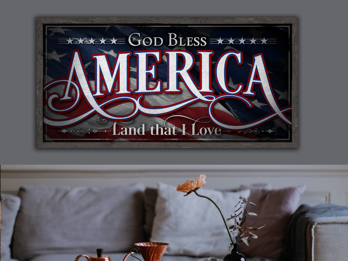 God Bless America Sign, Fourth of July Sign, 4th of July Decor, Patriotic Decor, Farmhouse Wall Art, Independence Day Sign, Summer Decor