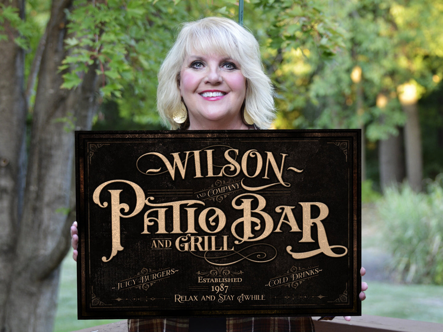 Personalized Patio Bar Sign | Patio Grill Sign | Patio Bar Sign | Vintage Patio Bar Sign | Last Name Patio Bar Sign