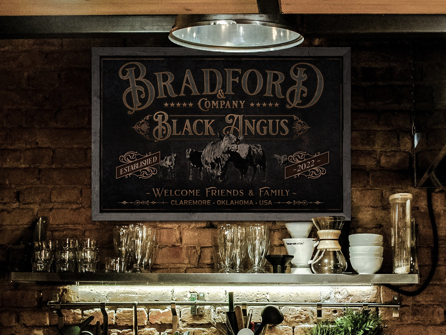 Black Angus Cattle Sign | Angus Cattle Ranch Sign | Cattle Farm Sign | Vintage Cattle Sign | Farmhouse Cattle Sign | Metal Print