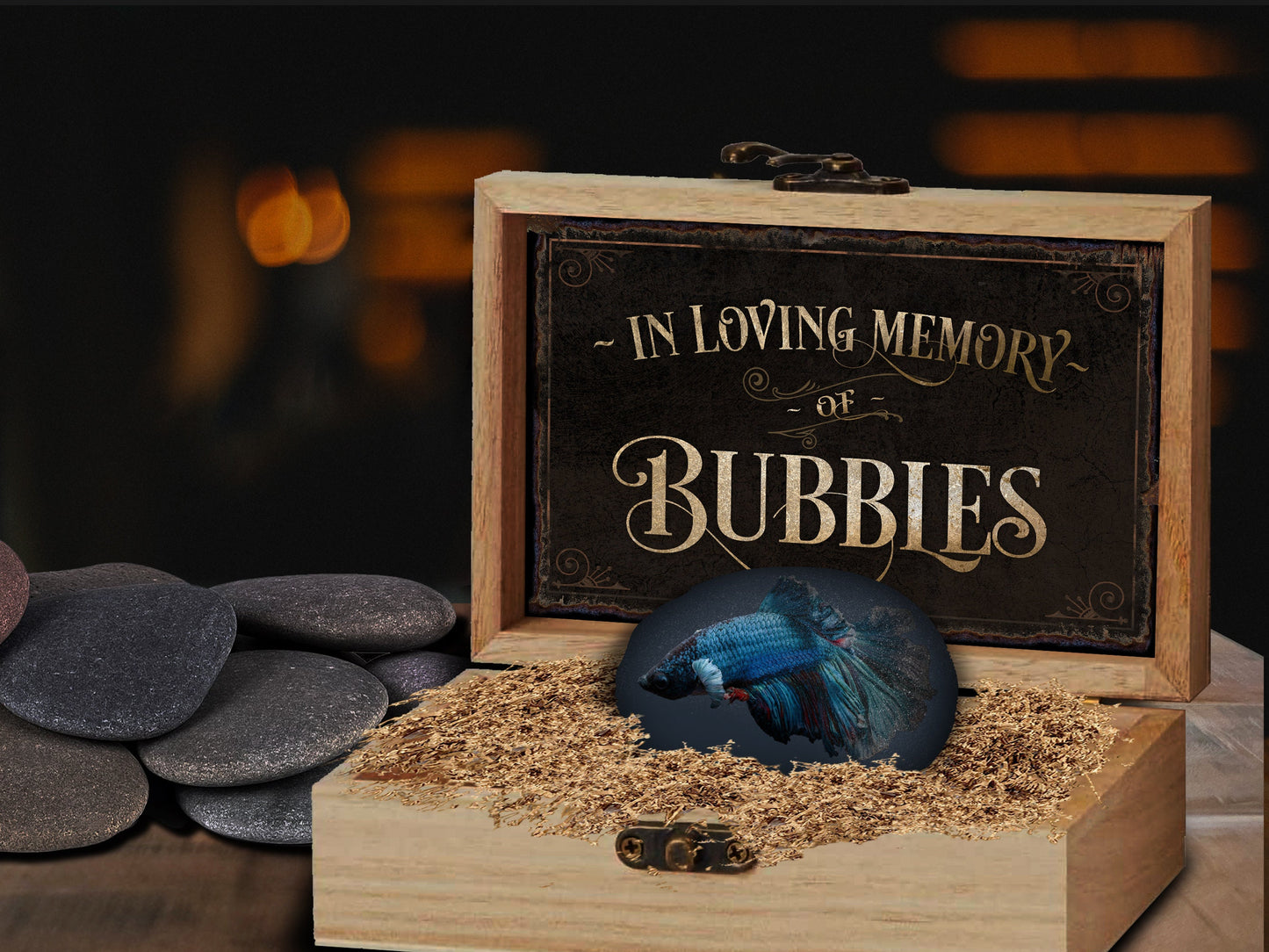 Pet Memorial Stone, Fish Memorial Stone, Memorial Gift, Fish Burial Stone, Memorial Stone, Fish Gravestone, Fish Memorial Gift, Fish Rock