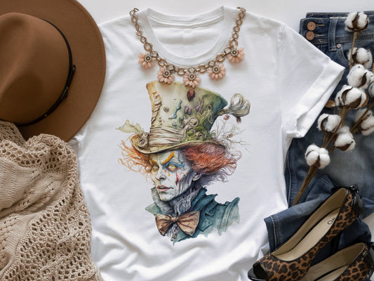 Mad Hatter T-shirt | Watercolor T-shirt | Alice in Wonderland T-shirt | Mad Hatter Watercolor T-shirt