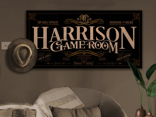 Family Game Room Sign | Personalized Game Room Sign | Game Room Sign | Family Name Sign | Family Bar Sign