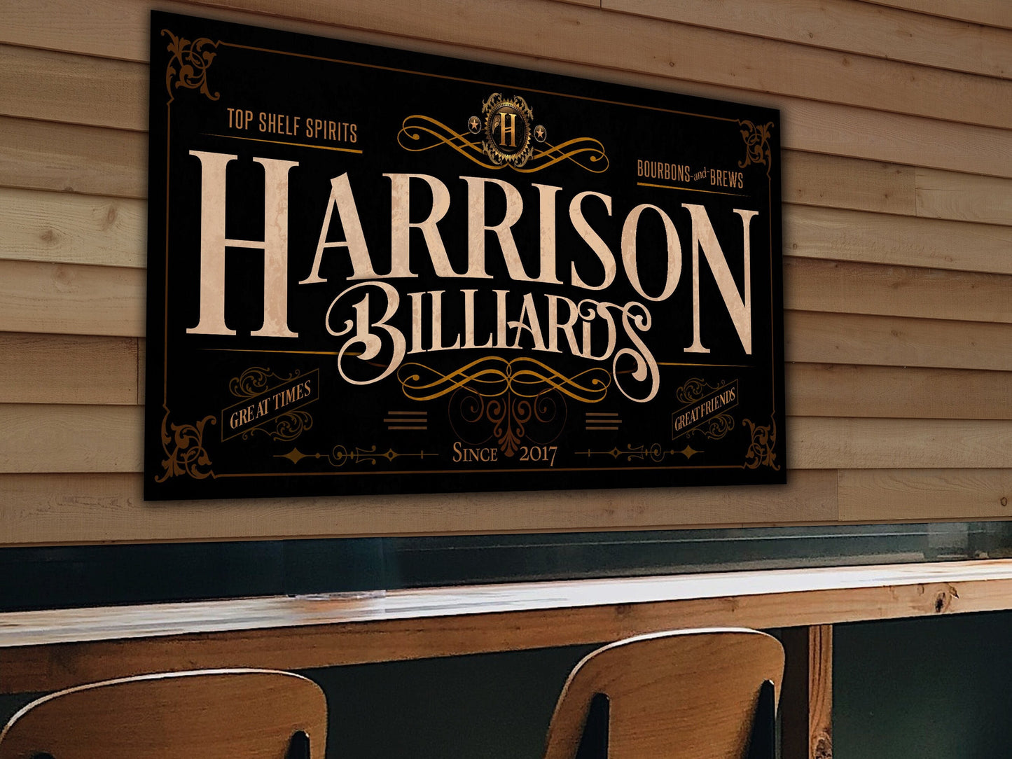 Personalized Billiard Sign | Billiard Bar Sign | Billiard Pool Hall Sign | Family Name Sign | Family Bar Sign