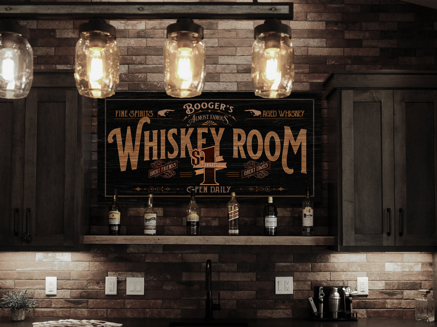 Custom Whiskey Room Sign | Family Bar Sign | Distressed Wood Grain Whiskey Sign | Family Name Whiskey Sign | Personalized Name Bar Sign