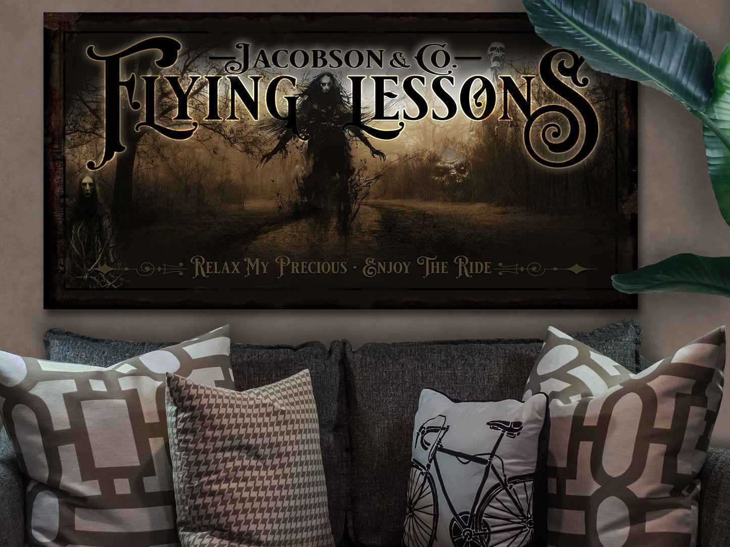Personalized Halloween Sign | Creepy Halloween Sign | Spooky Sign | Scary Halloween Sign | All Hallows' Eve | Custom Flying Lessons Sign